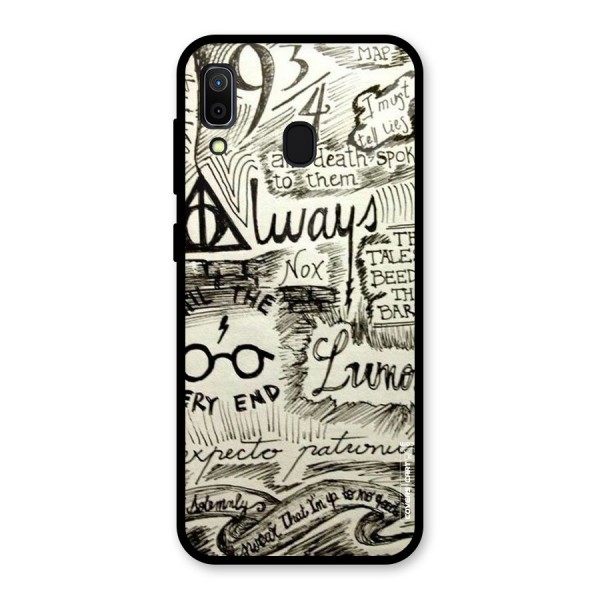 Doodle Art Glass Back Case for Galaxy A30