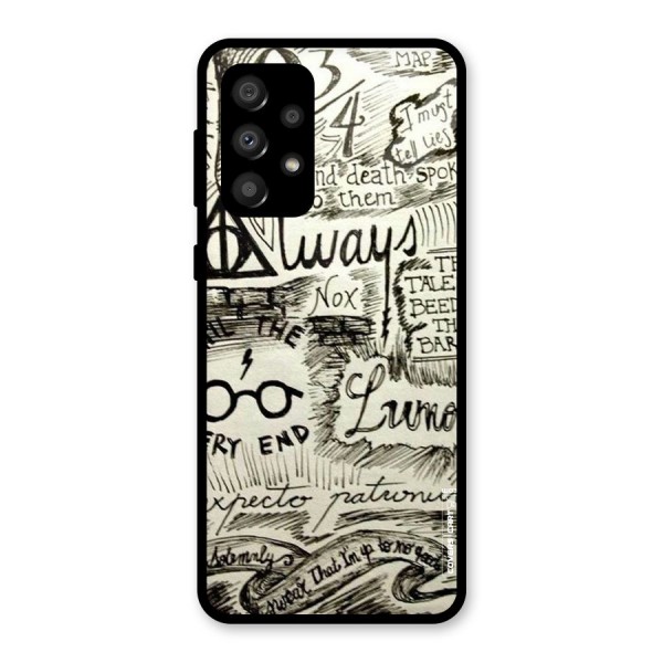 Doodle Art Glass Back Case for Galaxy A32