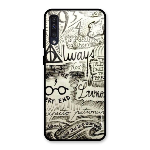 Doodle Art Glass Back Case for Galaxy A50s