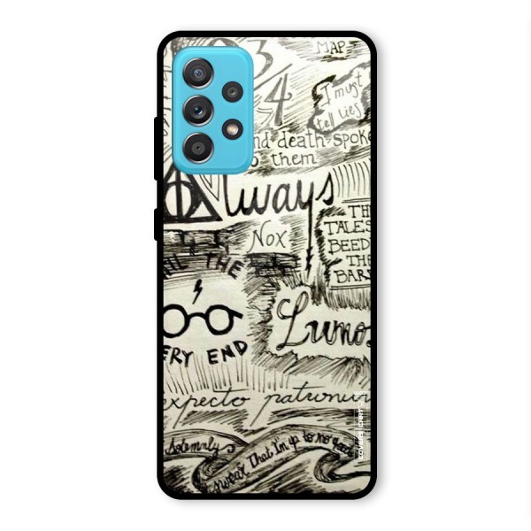 Doodle Art Glass Back Case for Galaxy A52s 5G