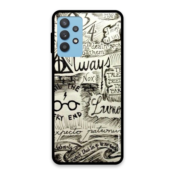 Doodle Art Glass Back Case for Galaxy M32 5G