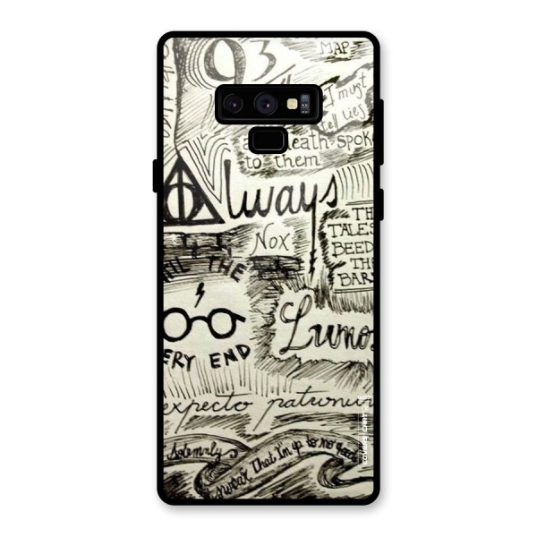 Doodle Art Glass Back Case for Galaxy Note 9