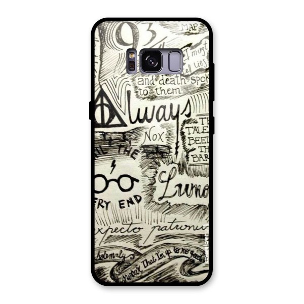 Doodle Art Glass Back Case for Galaxy S8