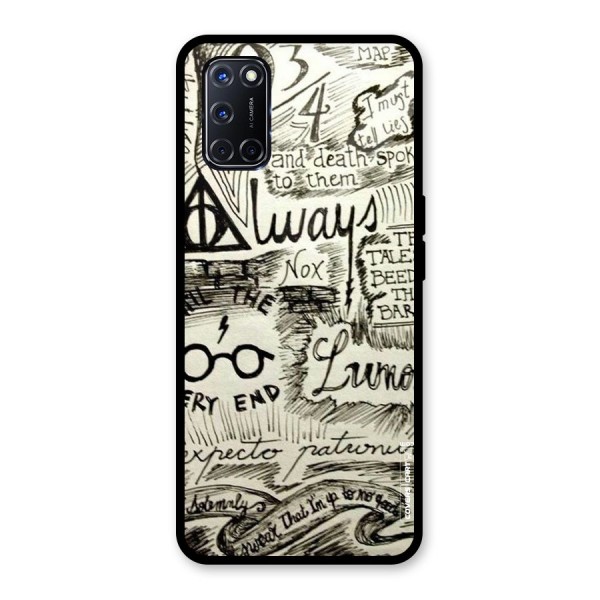 Doodle Art Glass Back Case for Oppo A52