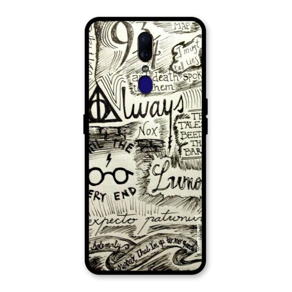 Doodle Art Glass Back Case for Oppo F11