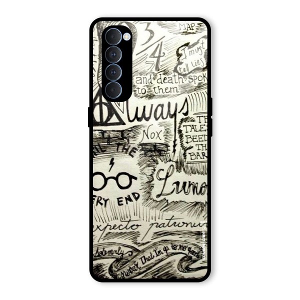 Doodle Art Glass Back Case for Oppo Reno4 Pro