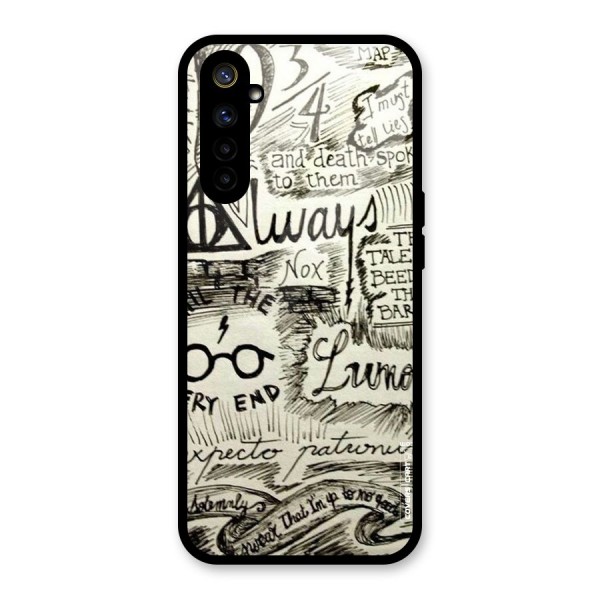 Doodle Art Glass Back Case for Realme 6