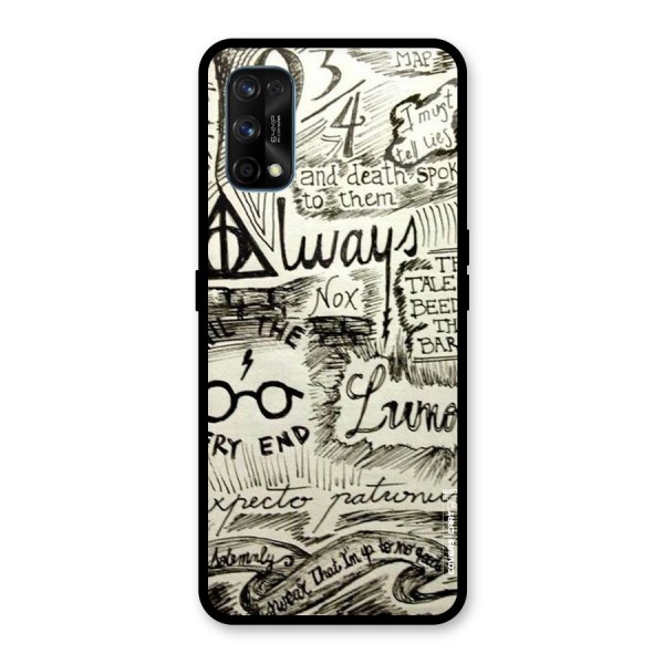 Doodle Art Glass Back Case for Realme 7 Pro