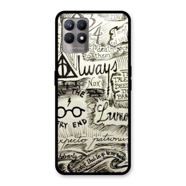 Doodle Art Glass Back Case for Realme 8i