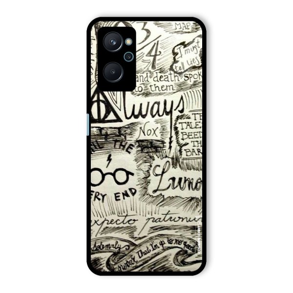 Doodle Art Glass Back Case for Realme 9i