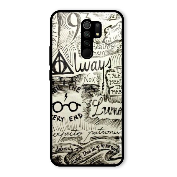 Doodle Art Glass Back Case for Redmi 9 Prime