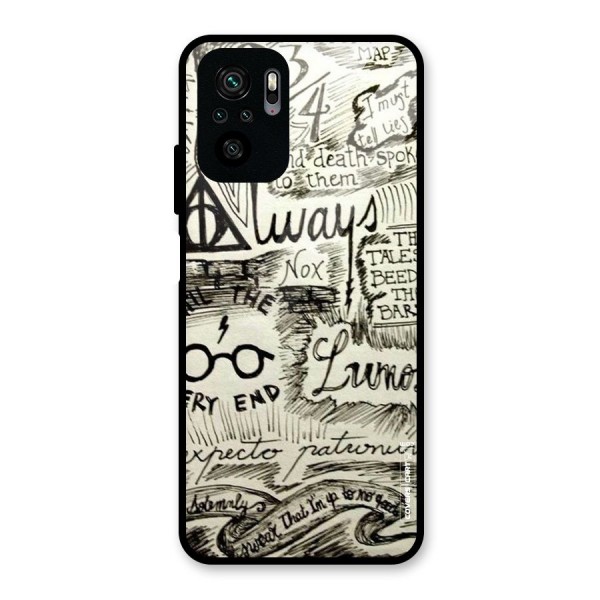 Doodle Art Glass Back Case for Redmi Note 10S