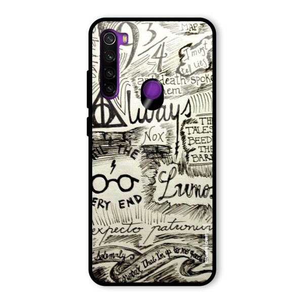 Doodle Art Glass Back Case for Redmi Note 8