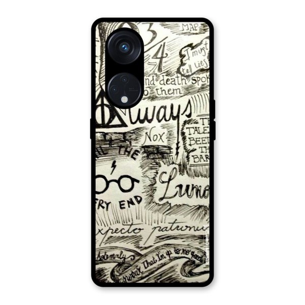 Doodle Art Glass Back Case for Reno8 T 5G