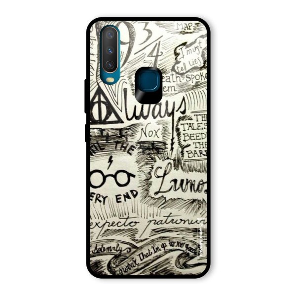 Doodle Art Glass Back Case for Vivo Y15