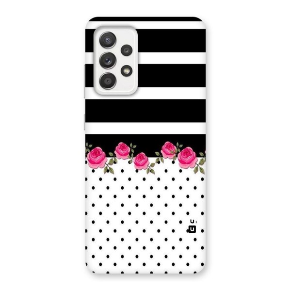 Dots Roses Stripes Back Case for Galaxy A52