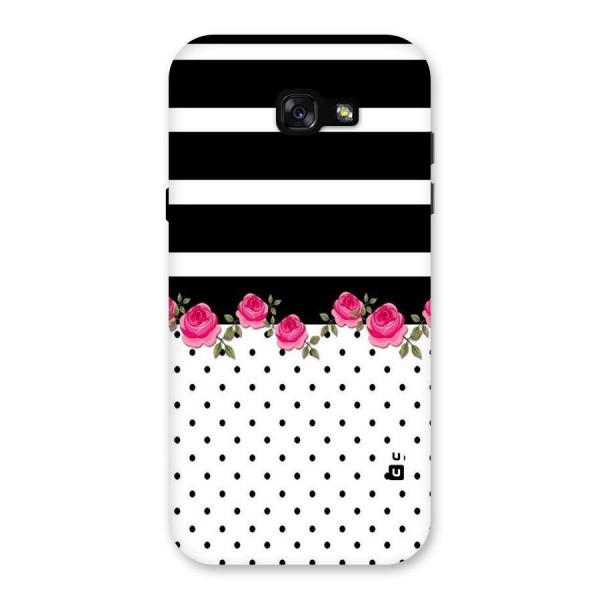 Dots Roses Stripes Back Case for Galaxy A7 (2017)