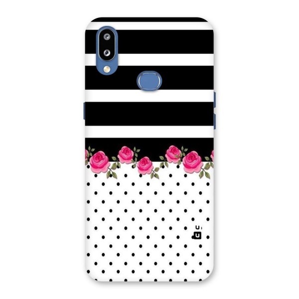 Dots Roses Stripes Back Case for Galaxy M01s