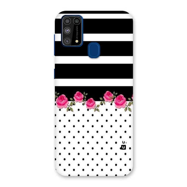 Dots Roses Stripes Back Case for Galaxy M31