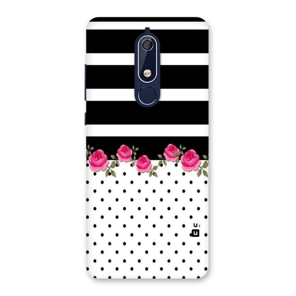 Dots Roses Stripes Back Case for Nokia 5.1