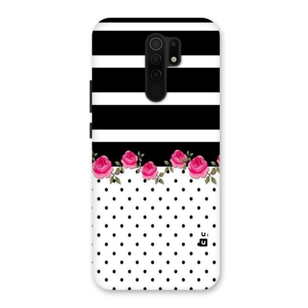 Dots Roses Stripes Back Case for Poco M2