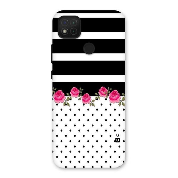 Dots Roses Stripes Back Case for Redmi 9C