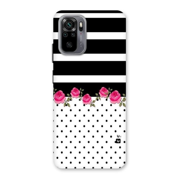 Dots Roses Stripes Back Case for Redmi Note 10