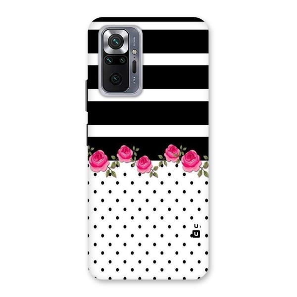 Dots Roses Stripes Back Case for Redmi Note 10 Pro