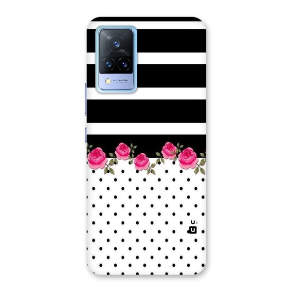 Dots Roses Stripes Back Case for Vivo V21 5G