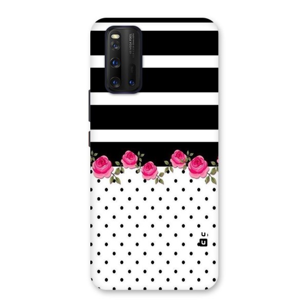 Dots Roses Stripes Back Case for Vivo iQOO 3