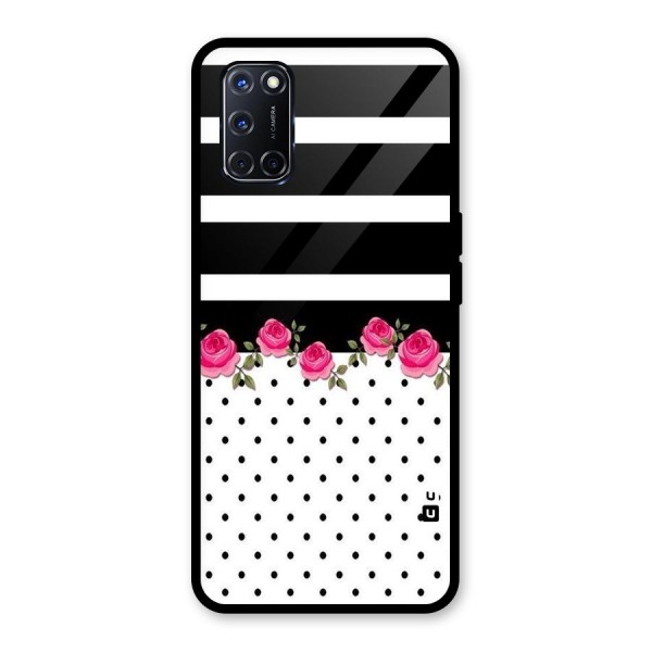 Dots Roses Stripes Glass Back Case for Oppo A52