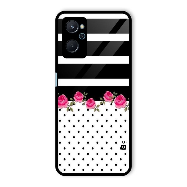 Dots Roses Stripes Glass Back Case for Realme 9i