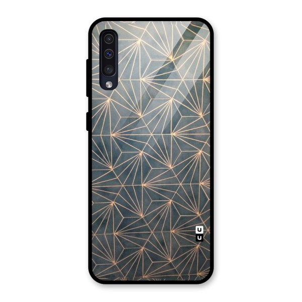 Dotted Lines Pattern Glass Back Case for Galaxy A50s