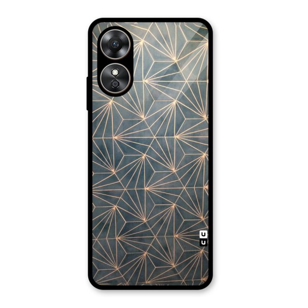 Dotted Lines Pattern Glass Back Case for Oppo A17