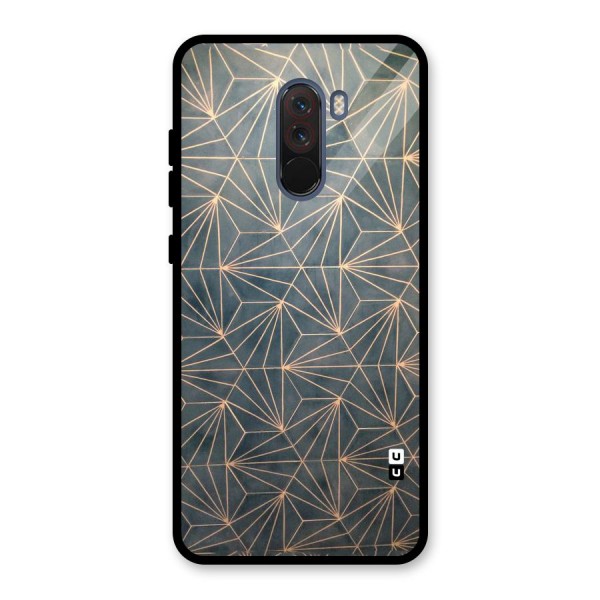 Dotted Lines Pattern Glass Back Case for Poco F1