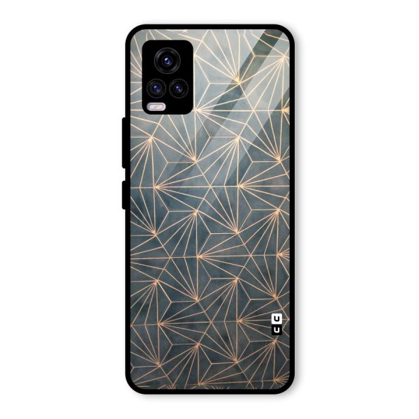 Dotted Lines Pattern Glass Back Case for Vivo V20