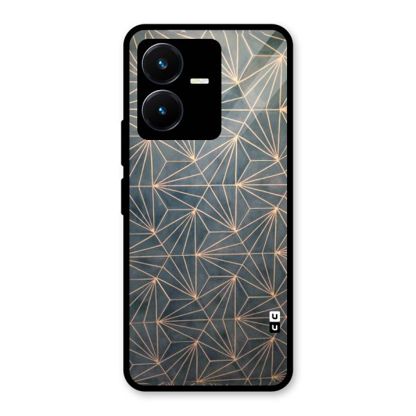 Dotted Lines Pattern Glass Back Case for Vivo Y22