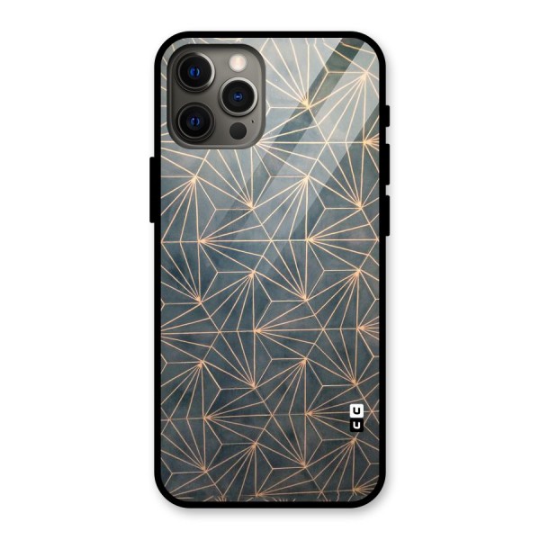 Dotted Lines Pattern Glass Back Case for iPhone 12 Pro Max