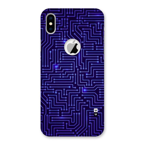 Dotting Lines Back Case for iPhone XS Logo Cut