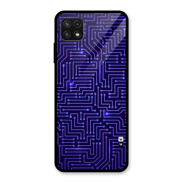 Dotting Lines Glass Back Case for Galaxy A22 5G