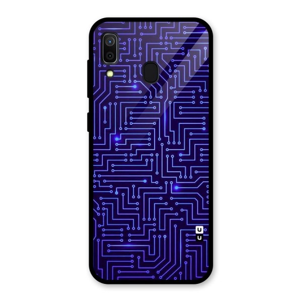 Dotting Lines Glass Back Case for Galaxy A30