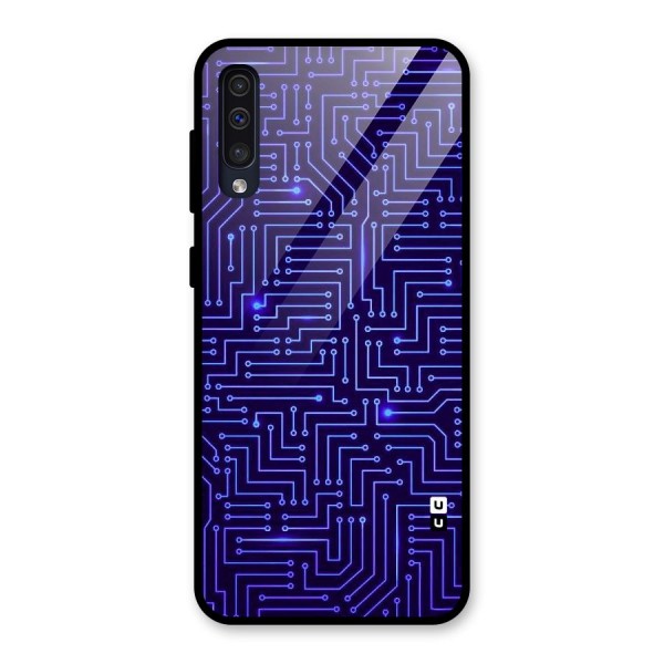 Dotting Lines Glass Back Case for Galaxy A50s