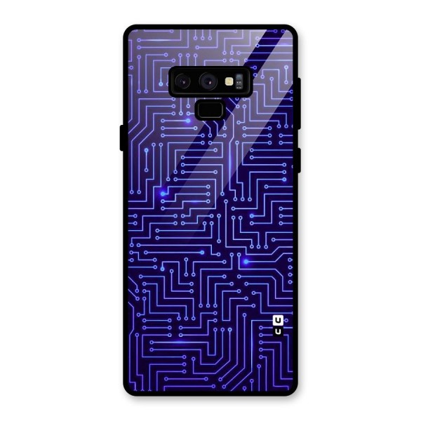 Dotting Lines Glass Back Case for Galaxy Note 9