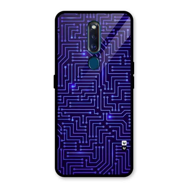 Dotting Lines Glass Back Case for Oppo F11 Pro