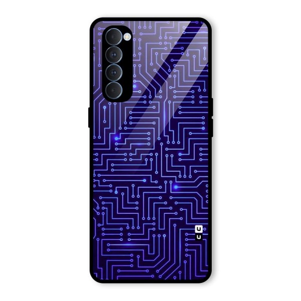 Dotting Lines Glass Back Case for Oppo Reno4 Pro