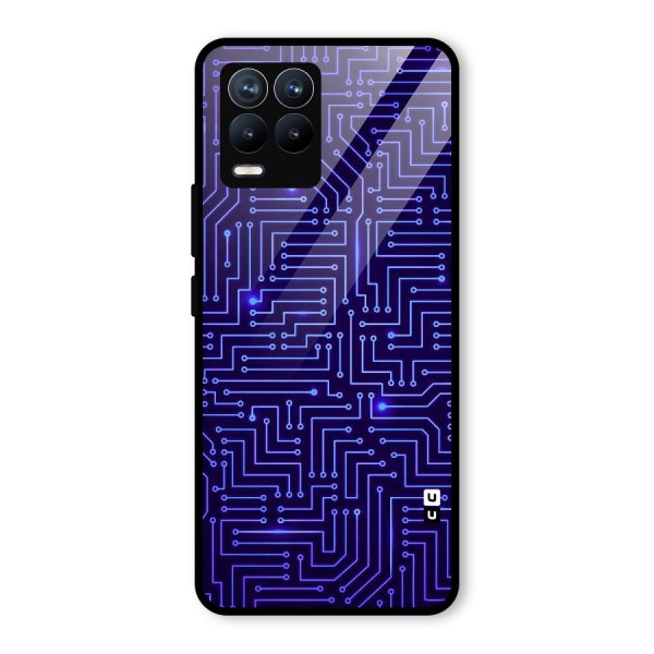 Dotting Lines Glass Back Case for Realme 8 Pro