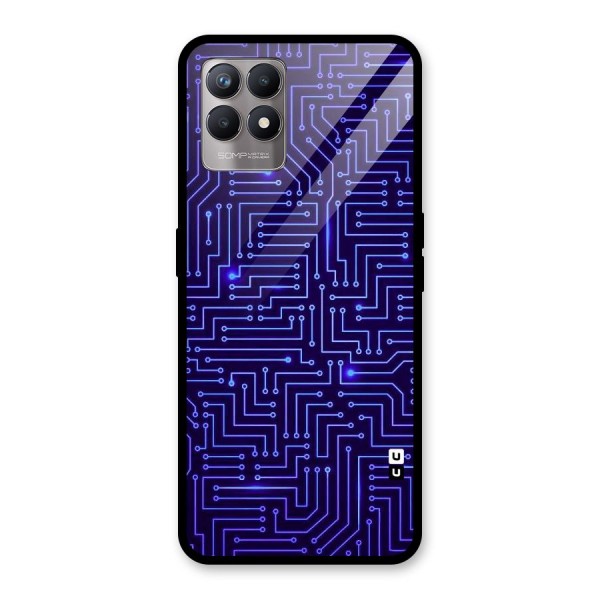 Dotting Lines Glass Back Case for Realme 8i