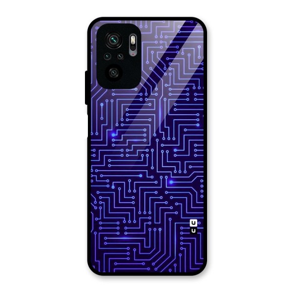 Dotting Lines Glass Back Case for Redmi Note 10