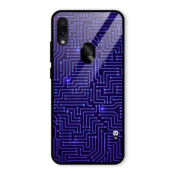 Dotting Lines Glass Back Case for Redmi Note 7