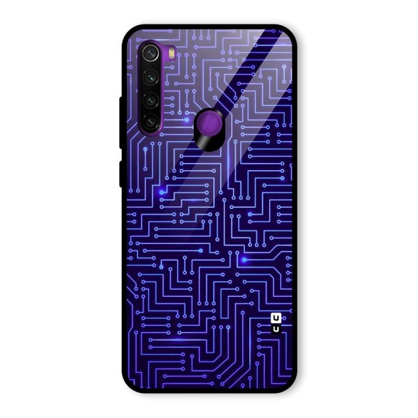 Dotting Lines Glass Back Case for Redmi Note 8